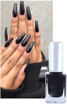 GABBU Easy to Apply & Quick Drying, Professional Glossy nail paint Black