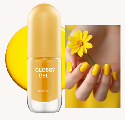 MYEONG Ultra-Glossy Shine Long-Lasting And Chip-Resistant Snow Yellow Nail Paint Yellow