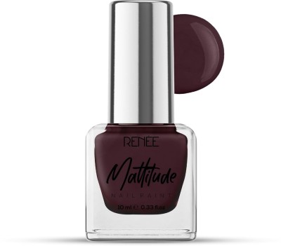 Renee Mattitude Nail Paint | Chip Resisting Formula with High Coverage Mega Maroon