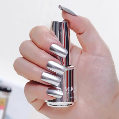 tanvi27 Quick Drying And Metal Effect Metallic Silver Nail Polish Silver