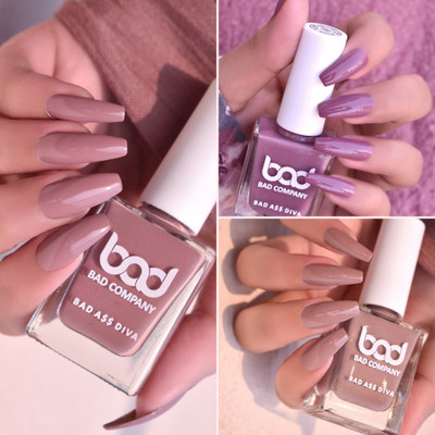 BAD COMPANY No Toxin Nail Lacquer Nail Polish BCNLCP3-727381 You Do You 72 Leap of Faith 73 Beautiful Scars 81(Pack of 3)