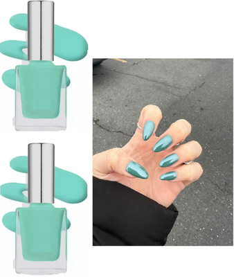 Jiwoo Best Shine Pigmented & Long Stay Unique Nail Paint see green(Pack of 2)