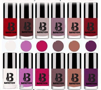 Banetion ShineBloom: Vibrant & Long-Lasting Nail Polish Different colours(Pack of 12)