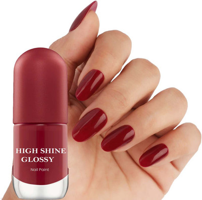YAWI Bold Red Nail Paint with High Gloss & Quick-Dry Formula stellar red