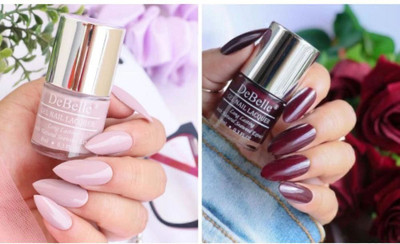 DeBelle Gel Nail Lacquer 8 ml Each pack of 2 Vintage Frost , Glamorous Garnet(Pack of 2)
