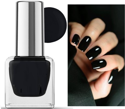 HUZURLU BEST GLOSSY BLACK NAIL POLISH FOR BEAUTIFUL LADIES-06 Black