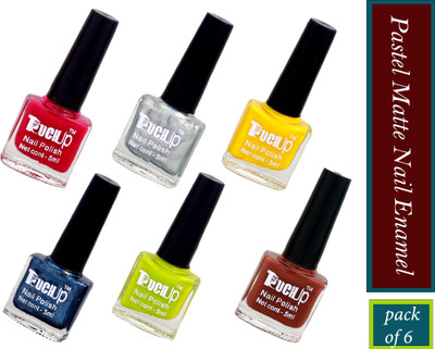 touchup Pastel Matte Nail Enamel, Set of 6, 4 Pastel Matte colors, 2 Metallic colors(Pack of 6)