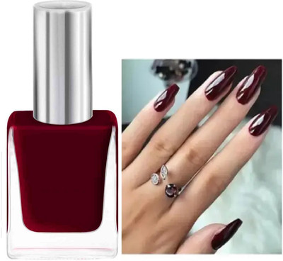 EVERERIN Maroon Nail Polish Long Lasting Smooth Finish Nail Enamel maroon