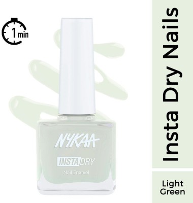 NYKAA Insta Dry Fast Drying Nail Polish Green Grid 358 Light Green(9ml) Light Green