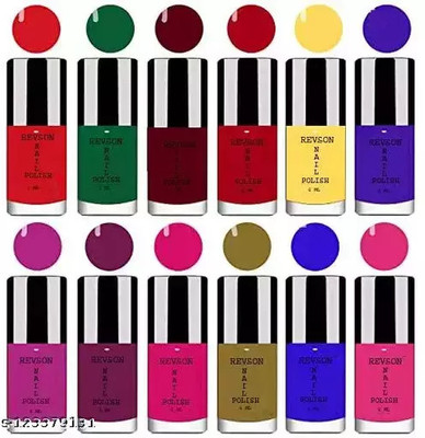 revson Long Lasting Nail Polish Combo Offer Set of 12 MULTICOLOR 2(Pack of 12)