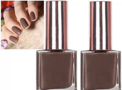 GFSU - GO FOR SOMETHING UNIQUE Non-Toxic & Quick Dry Nail Polish pack of 2 brown(Pack of 2)