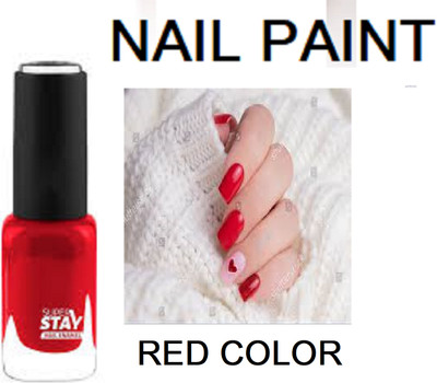 Luipui RED COLOR MATTE SMOOTH NAIL PAINT WATER PROOF PACK OF 1 40ML; RED