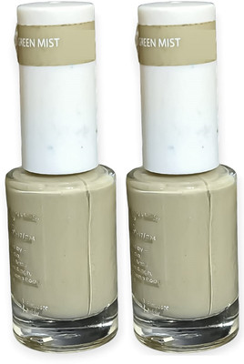 Luipui MATTE GREEN MIST NAIL POLISH COLOR GREEN MIST(Pack of 2)