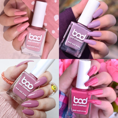 BAD COMPANY No Toxin Nail Polish Combo Set of 4 (58,67,80,86)(Pack of 4)