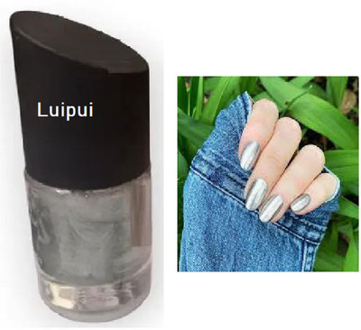 Luipui trending color nail polish glossy finish pack of 1 silver