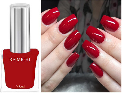 REIMICHI Cherry Red Nail Paint Glossy Formula for Quick Dry Long-Lasting cherry red