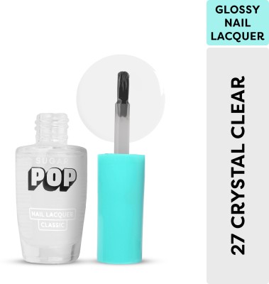 SUGAR POP Nail Lacquer 27 Crystal Clear | High Shine | Chip Resistant | Quick Drying 27 Crystal Clear