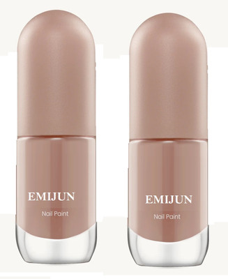 Emijun best gel nail polish for women COFFE BROWN(Pack of 2)