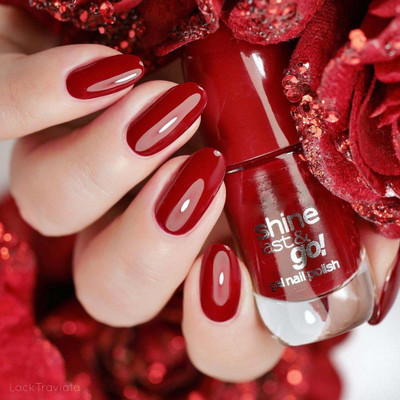 MYEONG Quick Drying Long Lasting Gloss Gel High Shine Red Nail Gel Nail Polish Red