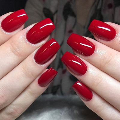 AFARAXIA Long Lasting,Red Nail Polish High Gloss Shine Cherry red