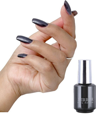 ADJD multichromatic shimmery metallic Nail Polish BLACK