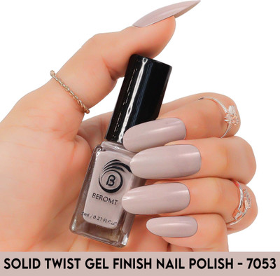BEROMT SOLID TWIST GEL FINISH NAIL POLISH - BNP7053 Hazelnut Beige