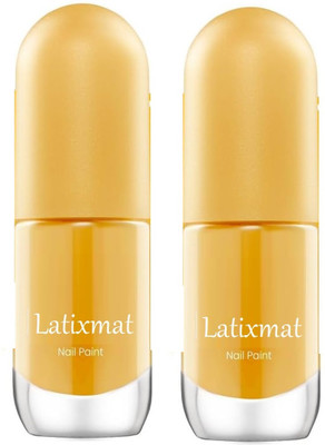 Latixmat Smooth & Perfect Finish Nail Polish yellow yellow(Pack of 2)