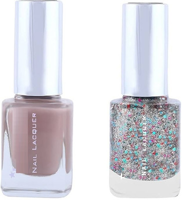 HUZURLU THE FAMOUS COLOR OF NAIL POLISH QUICK DRY LONG LAST 265 LIGHT GIRLISH COLOR, 69 MULTI COLOR(Pack of 2)