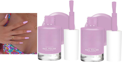 tanvi27 Quick Drying & One Swipe Application Long Lasting Nail Paint Combo Lavender(Pack of 2)