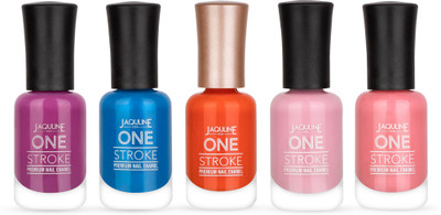 Jaquline USA Nail Addict Pack of 5 Nail Paints Long Lasting, Non Toxic Nail Polish Multi color