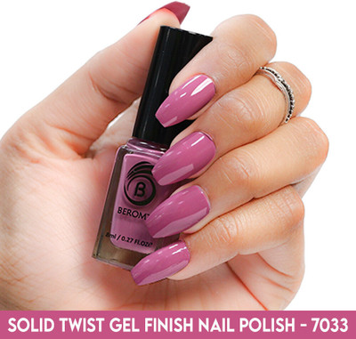 BEROMT SOLID TWIST GEL FINISH NAIL POLISH - BNP7033 Rose Pink