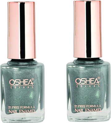 OSHEA Nail Enamel CHARCOAL GREY-76 Pack of 2 multi(Pack of 2)