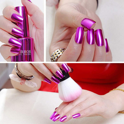 Latixmat Metallic Magic Mirror Effect Dark pink Chrome Nail Art Polish Dark pink