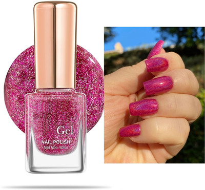 GULGLOW99 Quick Drying, Chip Resisting Formula with High Shine Glitter GLITTER PINK