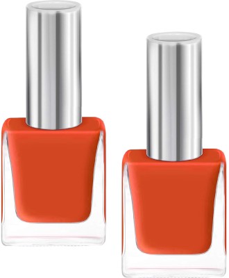 ADJD Combo Nail Polish with Glossy Gel Finish Quick Orange drying Orange