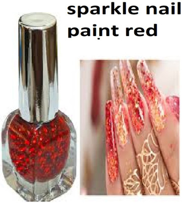 Luipui amazing nail polish sparkle form red color for beauty of nails red