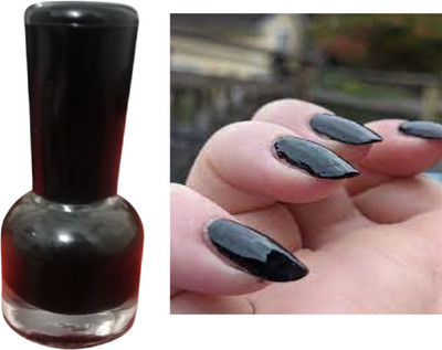 Luipui fantastic black nail polish for girls pack of 1 black