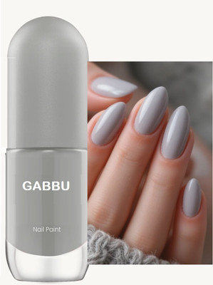 GABBU High Shine Premium Quality Long Lasting Nail Polish For Women GREY