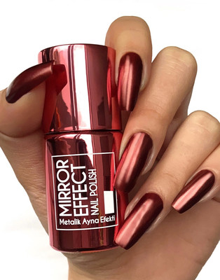 luzimaisa Magic Mirror Effect Chrome Nail Art Polish Metallic Red Red Red