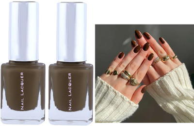 ADJD Combo Nail Polish Special Care For Thin, Soft And Weak Brown Brown(Pack of 2)