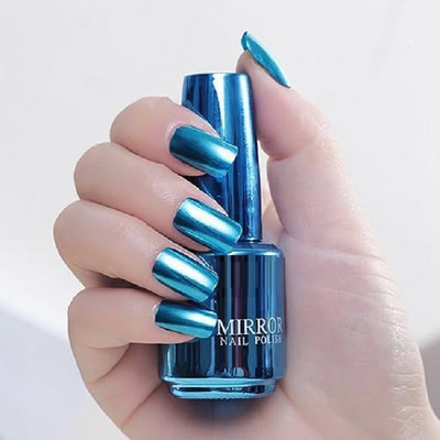 Emijun Metallic Nail Polish Magic Mirror Effect Chrome Nail Polish blue-02 blue