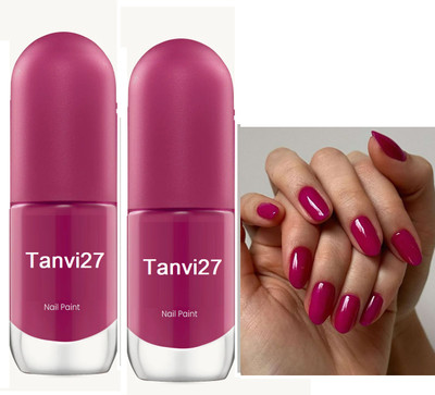 tanvi27 Combo Nail Lacquer Quick Dry Long Lasting Cherry Pink Nail Polish Cherry Pink