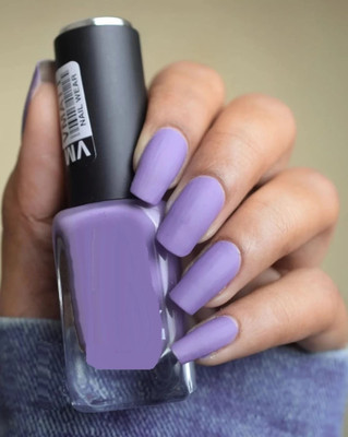 HUZURLU New Smooth or Perfect Finish Quick-dry Formulated Dull Matte Purple nail Polish purple