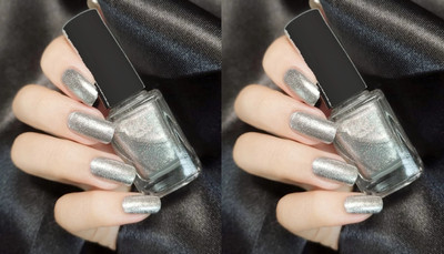 tanvi27 Combo Silver Magic Quick Dry Long Lasting Nail Polish SILVER(Pack of 2)