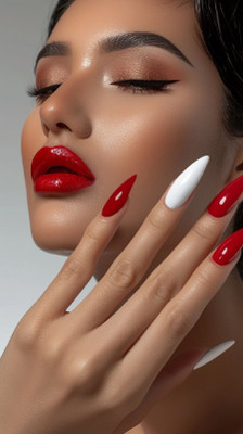 Jiwoo Red Nail Long Lasting Quick Drying RED