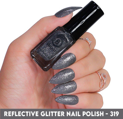 BEROMT REFLECTIVE GLITTER NAIL POLISH - BNP 319 Gray
