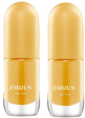 Emijun Glossy Gel Finish | Rich Pigmentation | Chip Free | Quick Drying Formula COFFE BROWN(Pack of 2)