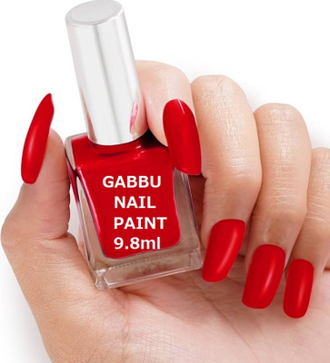 GABBU Red Long lasting and quick-dry Nail Paint Red