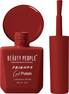 BEAUTY PEOPLE Friends Gel Nail Polish, 16-Free Formula, Vibrant Shade, Rustic Ruby, 12ml Rustic Ruby