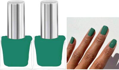 ADJD Combo Nail Polish Long Lasting Quick Drying Deep green Deep green